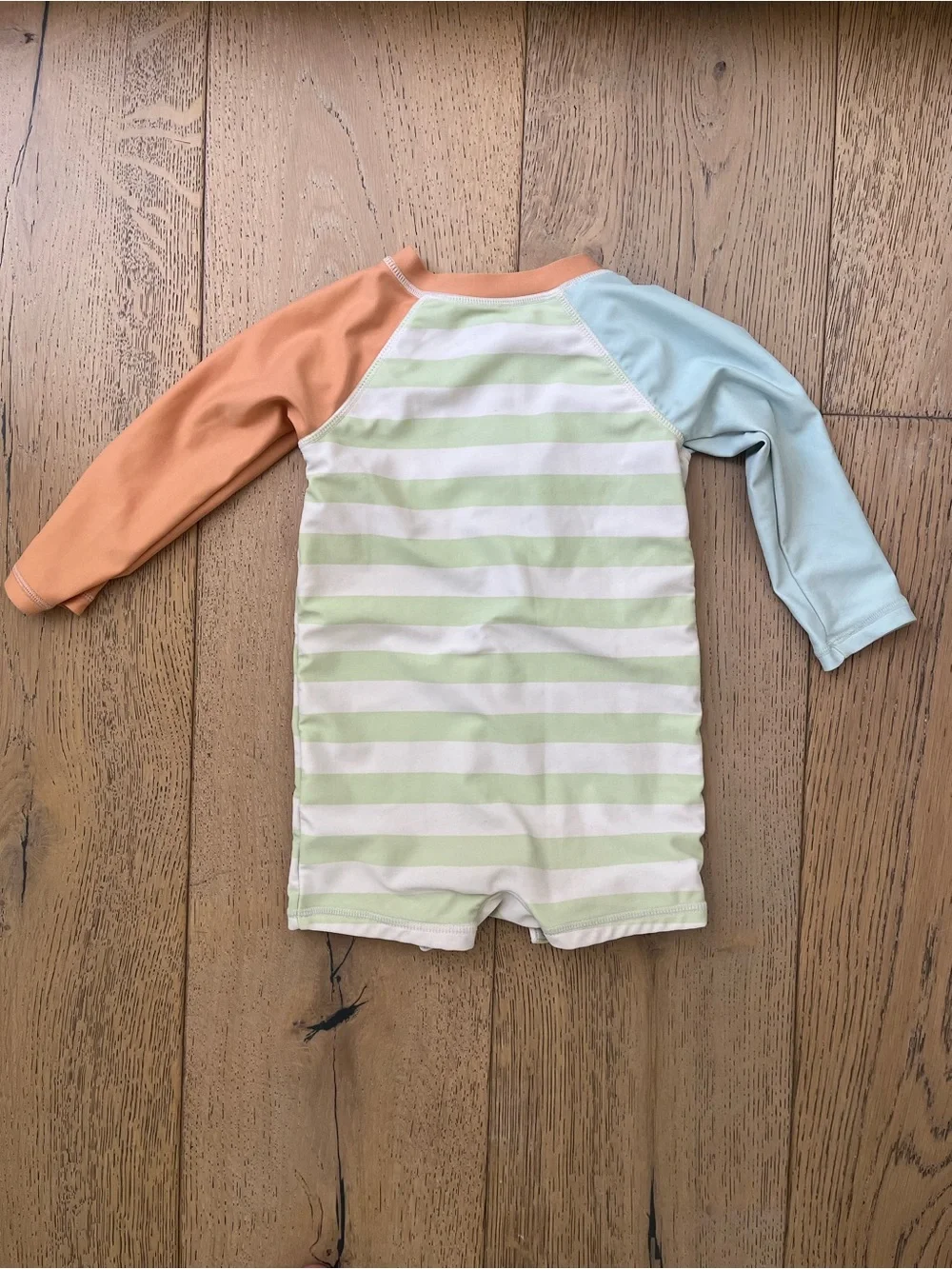 Little Co Infant Baby Boy Swim Long Sleeve Stripe Retro Rashguard 12 month UPF50
